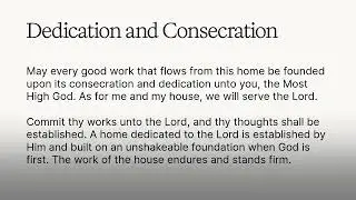 A Prayer of Blessing over the Home and Land