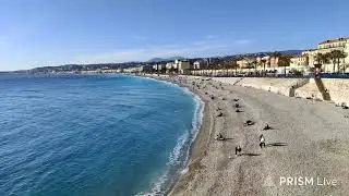 Nice, France. The beach live stream. ASMR.