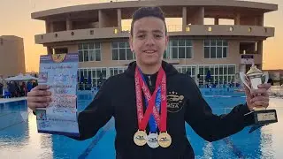 Gold medal for the 400 freestyle race for the champion Malek Ahmed