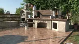 BBQ, garden brick barbecue-барбекю, SterCamin