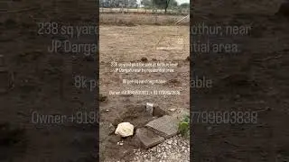 238 sq yd plot for sale at Kothur, JP Dargah.8k per sq yard .. Owner +919849539911, + 91 7799603838