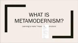 Parallax Lecture 004:  WHAT IS METAMODERNISM  with Daniel Görtz
