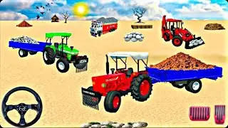 JCB / TATA TRUCK/ MAHINDRA / SONALIKA 60/ TRAKTOR TROLLEY UNLOADING OL 3DGAM#viralvideo#jcb