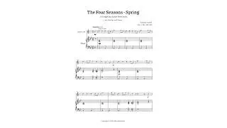 Vivaldi, Spring (The Four Seasons) &mdash; Clarinet and Easy Piano &mdash; Sheet Music