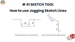 How to use Jogging Sketch Lines or Jog line in SolidWorks
