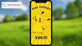 pokemon birthday invitations | Pokemon Invitations | Digital Invitation - Fluffy Invite