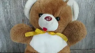 Vintage Musical Teddy Bear Plush Animal Toys Rock A Bye & Goodnight Brahms' Lullaby Music Box 1988