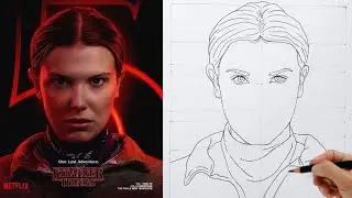 Как нарисовать Одиннадцать из &laquo;Очень странных дел&raquo; | Урок рисования | YouCanDraw #strangerthings5