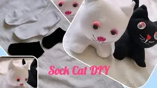 Turn Old Socks into a Cute Cat! 🧦✨ Easy Craft Idea