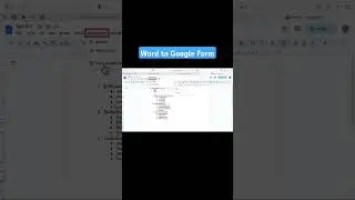Word to Google Form #microsoftword #form