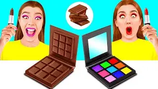 الغذاء الحقيقي مقابل الغذاء الشوكولاته التحدي | وصفات طعام مضحكة CRAFTooNS Challenge
