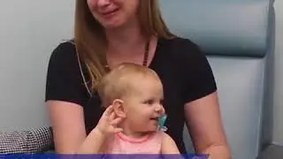 Watch as little girl hears for first time