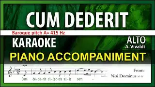 Cum Dederit / Nisi Dominus / Vivaldi / Baroque tuning (A=415) karaoke