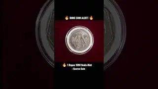 🔥 Coin collectors MUST watch!₹1 &ndash; 1990 Noida Mint (&bull;)UNC coin value 💎Circulated coin value ❌#shorts