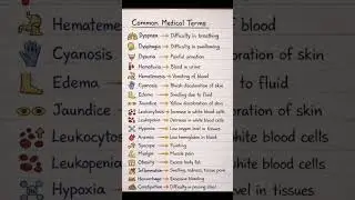 Common Medical Terms  | Easy for Beginners | Nursing Tutorial #nursingstudents #medicaleducation