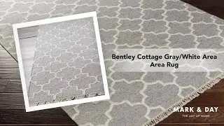 Bentley Cottage Gray White Area Rug