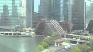 Draw Bridges going up in Chicago