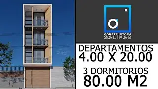 DEPARTAMENTOS DE 4 METROS DE ANCHO // 4.00 X 20.00 METROS
