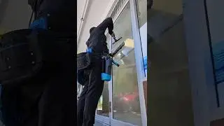 Storefront Window Cleaning #satisfying #squeegee
