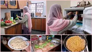 Cooking & Cleaning Vlog | Fridge Deep Cleaning | Malai Boti Sandwich 🥪 Recipe | Daily Routine Vlog