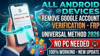 All Android Devices FRP Bypass forgot Google Account | Verification- Universal Method applied 