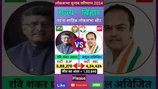 पटना साहिब (बिहार) लोकसभा  चुनाव 2024 परिणाम l Patna Sahib (Bihar) Lok Sabha Election Result #shorts