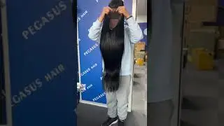 Jet black hair #1color wig hot sales 30 inch longest length real human hair