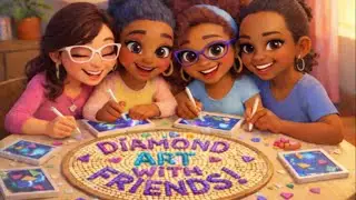 Diamond Painting Art with Friends