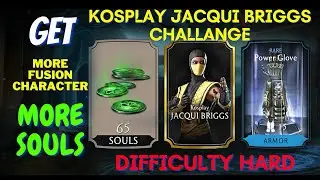 Mk mobile Kosplay Jacqui Briggs challenge | get free souls & fusion cards in Mortal kombat mobile