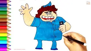 HOW TO DRAW PAPPI FROM GOLMAAL JR CARTOON STEP BY STEP ! KIDS DRAWING BOOK