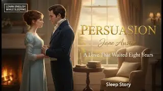 Persuasion Sleep Story | Slow English Audiobook with Fireplace
