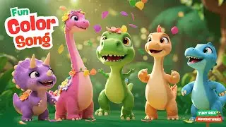 Teach Colors the Fun Way! 🦕🎶 Dinosaur Song for Toddlers and Preschoolers 🔴 Red🔵 Blue 🟡 Yellow