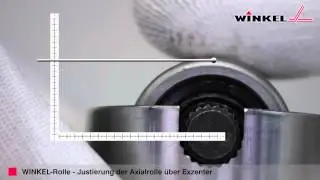 WINKEL Rolle Justierung der Axialrolle &uuml;ber Exzenter