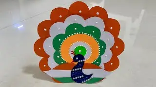 Republic day craft ideas | Tricolour craft | Republic day craft ideas for school project | 🇮🇳Peacock