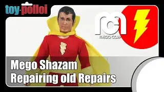 Vintage Mego Shazam - Repairing old Repairs - Toy Polloi