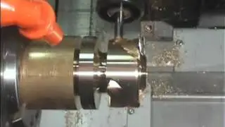 CNC machining of brass parts from bar stock - EMCOTURN E65