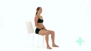 Stress and anxiety - diaphragm breathing exercise sitting relaxation