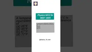 NEET 2025 daily Physics MCQ practice by J Akhter Sir#neetphysics#neetmotivation#youtubeshorts