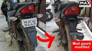 Modified  Honda cb twister | custom made rear mudgaurd | Max motosports  garage | 2020