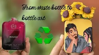 Mini Glass Bottle Painting | Acrylic Painting | DIY✨