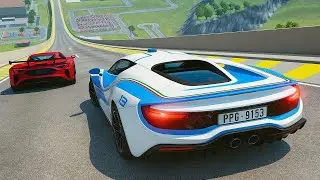 Supercars Flying Through the Sky from Huge Ramps &ndash; BeamNG Drive!