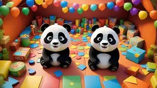 Four Playful Pandas in a Paper Tent | Counting Song for Kids | Fun Nursery Rhymes and Learning Songs