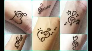 6 DIY tattoo mehndi design for music lover - part 1