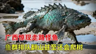 廣西地區驚現走路怪魚，魚羣排隊翻山越嶺，甚至還會爬樹嚇傻村民！
