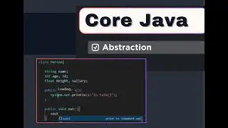 Abstraction in Core Java