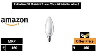 Philips Base E14 27 Watt LED Lamp Warm WhiteGolden Yellow,
