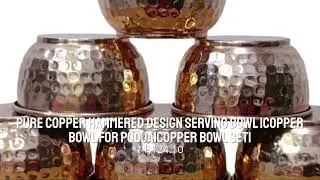 Pure Copper Hammered Design Serving Bowl | copper bowl set