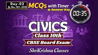 10th Civics MCQs Board Exam Practice Questions | Q.No. 101&ndash;200 @skc-1M​