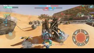 War Robots Leach hanger on dreadnought map doing the push game.