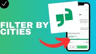 How to filter your job searches by cities in the Glassdoor app?